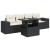 Set mobilier de grădină cu perne, 5 piese, negru, poliratan GartenMobel Dekor