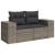 Set canapea de grădină cu perne, 5 piese, gri, poliratan GartenMobel Dekor