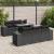 Set canapele de grădină cu perne, 7 piese, negru, poliratan GartenMobel Dekor