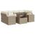 Set canapele de grădină, 7 piese, cu perne, bej, poliratan GartenMobel Dekor