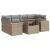 Set canapele de grădină, 7 piese, cu perne, bej, poliratan GartenMobel Dekor