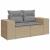 Set canapele de grădină, 7 piese, cu perne, bej, poliratan GartenMobel Dekor