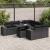Set mobilier de grădină cu perne, 9 piese, negru, poliratan GartenMobel Dekor