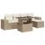 Set canapele de grădină cu perne, 6 piese, bej, poliratan GartenMobel Dekor