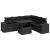 Set canapele de grădină cu perne, 7 piese, negru, poliratan GartenMobel Dekor