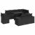 Set mobilier de grădină cu perne, 9 piese, negru, poliratan GartenMobel Dekor