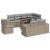 Set canapele de grădină, 9 piese, cu perne, bej, poliratan GartenMobel Dekor