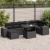 Set mobilier de grădină cu perne, 8 piese, negru, poliratan GartenMobel Dekor