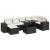 Set mobilier de grădină cu perne, 8 piese, negru, poliratan GartenMobel Dekor
