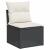 Set mobilier de grădină cu perne, 9 piese, negru, poliratan GartenMobel Dekor