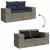 Set mobilier de grădină cu perne, 10 piese, gri, poliratan GartenMobel Dekor