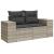 Set canapele de grădină cu perne, 11 piese, gri, poliratan GartenMobel Dekor