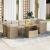 Set canapele de grădină, 8 piese, cu perne, bej, poliratan GartenMobel Dekor
