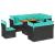 Set mobilier de grădină cu perne, 9 piese, negru, poliratan GartenMobel Dekor