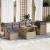 Set canapele de grădină, 8 piese, cu perne, bej, poliratan GartenMobel Dekor