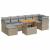 Set canapele de grădină, 8 piese, cu perne, bej, poliratan GartenMobel Dekor
