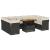 Set canapele de grădină cu perne, 10 piese, negru, poliratan GartenMobel Dekor