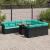 Set canapele de grădină cu perne, 11 piese, negru, poliratan GartenMobel Dekor