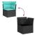 Set canapele de grădină cu perne, 11 piese, negru, poliratan GartenMobel Dekor
