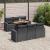 Set canapele de grădină cu perne, 7 piese, negru, poliratan GartenMobel Dekor