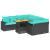 Set mobilier de grădină cu perne, 9 piese, negru, poliratan GartenMobel Dekor