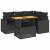 Set mobilier de grădină cu perne, 5 piese, negru, poliratan GartenMobel Dekor