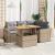 Set canapele de grădină cu perne, 5 piese, bej, poliratan GartenMobel Dekor