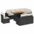 Set mobilier de grădină cu perne, 9 piese, negru, poliratan GartenMobel Dekor