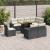 Set mobilier de grădină cu perne, 9 piese, negru, poliratan GartenMobel Dekor
