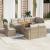 Set canapele de grădină, 9 piese, cu perne, bej, poliratan GartenMobel Dekor