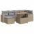 Set canapele de grădină, 7 piese, cu perne, bej, poliratan GartenMobel Dekor