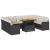 Set canapele de grădină cu perne, 10 piese, negru, poliratan GartenMobel Dekor