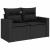 Set canapele de grădină cu perne, 11 piese, negru, poliratan GartenMobel Dekor