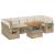 Set canapele de grădină, 8 piese, cu perne, bej, poliratan GartenMobel Dekor