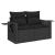 Set mobilier de grădină cu perne, 9 piese, negru, poliratan GartenMobel Dekor