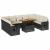 Set canapele de grădină cu perne, 10 piese, negru, poliratan GartenMobel Dekor