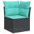 Set canapele de grădină cu perne, 10 piese, negru, poliratan GartenMobel Dekor