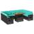 Set canapele de grădină cu perne, 10 piese, negru, poliratan GartenMobel Dekor
