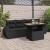 Set mobilier de grădină cu perne, 5 piese, negru, poliratan GartenMobel Dekor