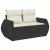 Set mobilier de grădină cu perne, 5 piese, negru, poliratan GartenMobel Dekor