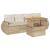 Set canapele de grădină cu perne, 5 piese, bej, poliratan GartenMobel Dekor