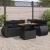 Set mobilier de grădină cu perne, 6 piese, negru, poliratan GartenMobel Dekor
