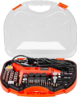 Brúska Strend Pro, mini, priama, vŕtanie a brúsenie, 130 W, s príslušenstvom, 210ks