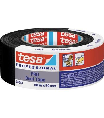 Bandă adezivă textilă Tesa PRO Duct Tape 50 mm x 50 m, neagră