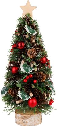 Brad decorativ de Crăciun MagicHome cu stea și suport, 40 cm