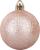 Set 20 globuri pentru brad MagicHome, roz-auriu, 5 cm