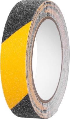 Bandă antiderapantă autoadezivă Strend Pro 25 mm x 5 m, negru/galben