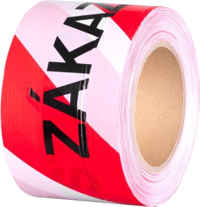 Banda avertizare acces interzis Strend Pro 80 mm x 250 m rosie/alba