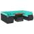 Set canapele de grădină cu perne, 10 piese, negru, poliratan GartenMobel Dekor