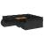 Set canapele de grădină cu perne, 11 piese, negru, poliratan GartenMobel Dekor